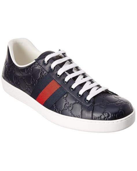 gucci ace leather quality|gucci leather men.